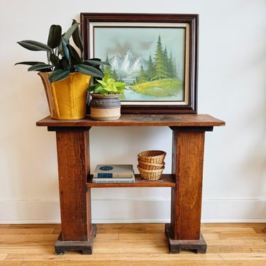 Architectural Wooden Plant Stand