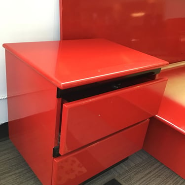 80s Deco Red Nightstands (Seattle)