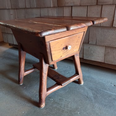 Primative Wood Side Table 20 X 27.75 X21.75