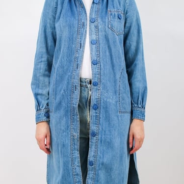 1970s Denim Oversized Duster Coat