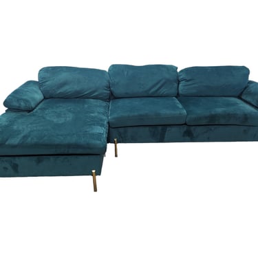 Green Velvet Couch With Chaise