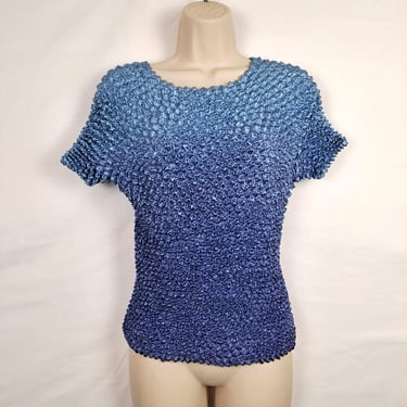 Vintage Y2K Blue Popcorn Top 