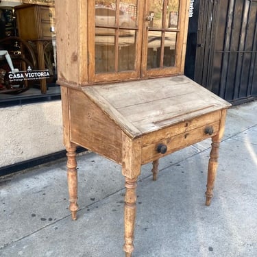 Professional Prose | Antique Secretary Desk Made from Yellow Wood