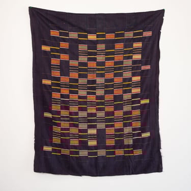 VINTAGE EWE KENTE IN NAVY/RED PINSTRIPE