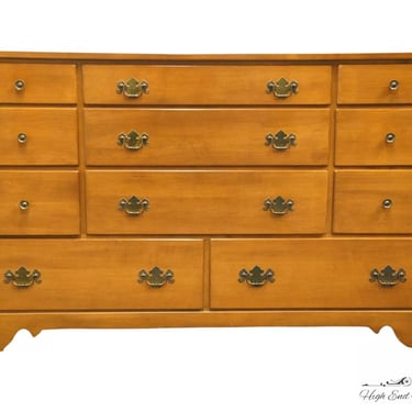 ETHAN ALLEN / BAUMRITTER Heirloom Nutmeg Maple Colonial Early American 54" Triple Dresser 611 