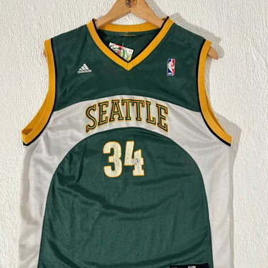 Vintage Y2k Ray Allen Seattle Supersonics NBA Jersey Size Youth XL