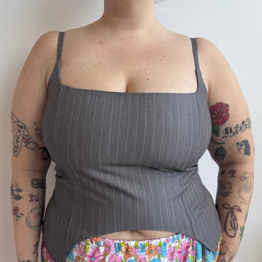 Fyoocher - Gray Pinstripe Corset