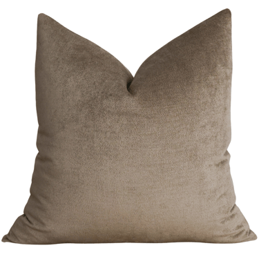 Velvety Taupe Pillow Cover