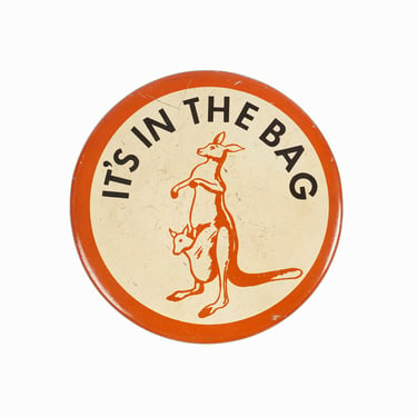 1960s "It's In The Bag" Pin Metal Mid-Century 