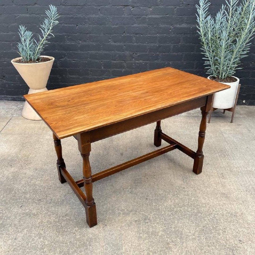 Antique Farm Table by Stickley Furniture, c.1940’s Vintage Supply