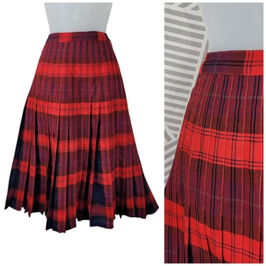 Vintage Pleated Plaid Skirt 8/10 28