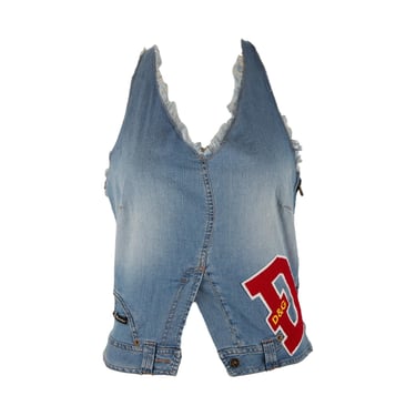 Dolce and Gabbana Denim Halter Top