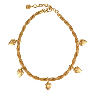 Karl Lagerfeld Vintage Golden Heart Charm Necklace