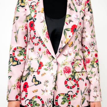 Surreal Printed Pink Serpent Armani Blazer