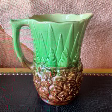 Vintage Italian Majolica Pineapple Pitcher