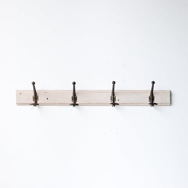 Vintage Wood and Metal Coat Rack