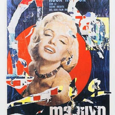 Mimmo Rotella - Marilyn 3 (Monroe) Screenprint, 1979 Pop Street Print Signed 