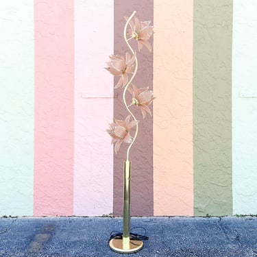 Pink Lotus Flower Floor Lamp