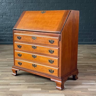 American Colonial Cherry Drop-Down Desk by Maddox, c.1950’s 