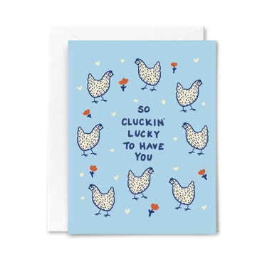 Cluckin' Lucky Greeting Card