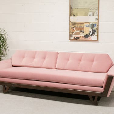 Pink Desmond Walnut Framed Sofa 80”