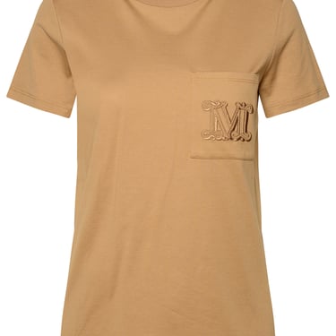 Max Mara Donna Beige Cotton T-Shirt