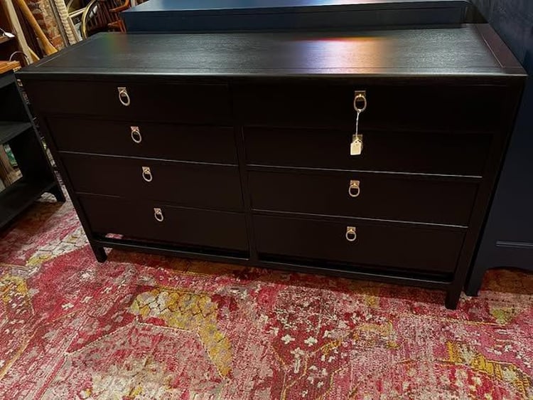 Painted 8 drawer dresser by Stanley furniture. 56” x 19 x 32” 