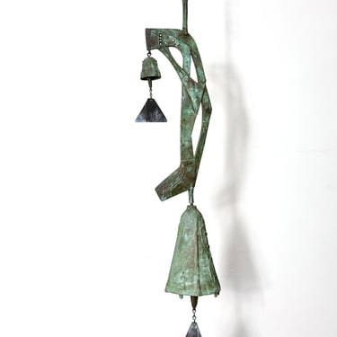 42" Rare One of a Kind Paolo Soleri Bronze Hanging Wind Bell Sculpture Custom Cosanti Original 