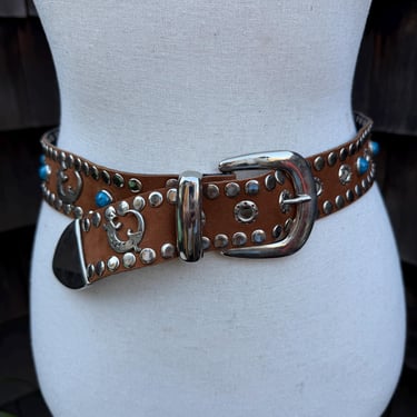 Vintage Capezio Womens Brown Leather Braided Hippie Waist  display picture 1