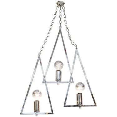 Mid-Century Modern Chrome Chandelier