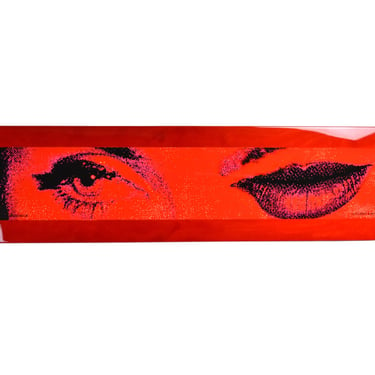 Philip Hindenach “Luscious Eyes Red” Pop Art Mixed Media Wall sculpture 