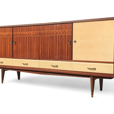 Mid Century French Modern Lacquered Credenza 