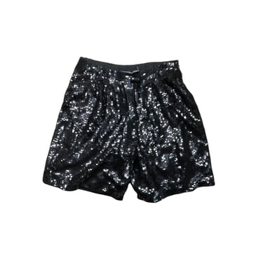 Vintage Black Sequin Shorts 