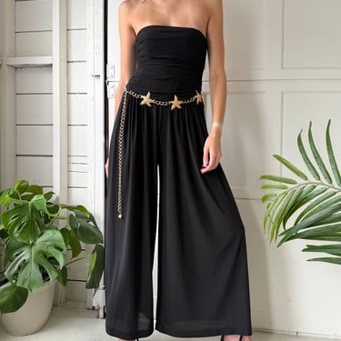 90s Norma Kamali Strapless Jumpsuit | M-L