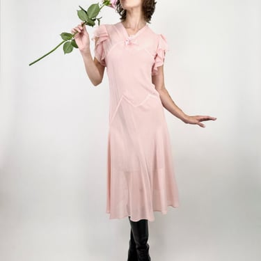Sweet Like Sugar Pink Chiffon Dress