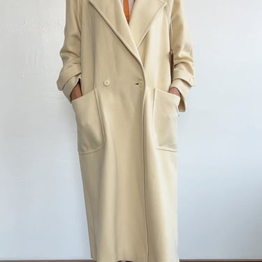 Cream Wool Oversized Coat (M/L)