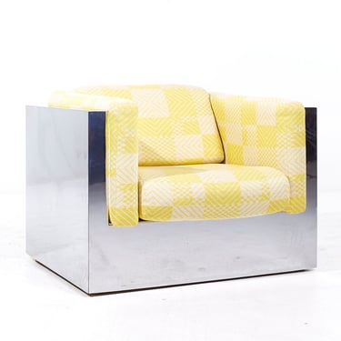 Milo Baughman for Thayer Coggin Mid Century Chrome Lounge Chair - mcm 