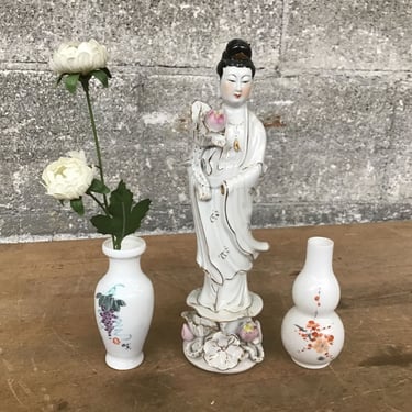 Guanyin Statue and Vases (3 pc) (Seattle)