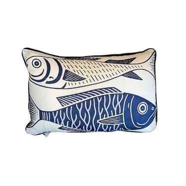 Blue Fish Pillow