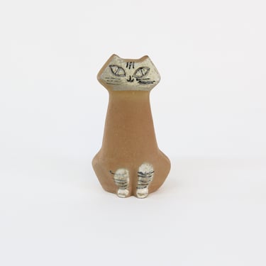 Vintage Lisa Larson for Gustavsberg Little Zoo Katt Cat Ceramic Sculpture. MCM 