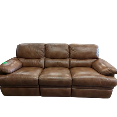 Light Brown Leather Recliner Couch