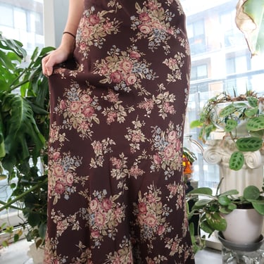 Vintage Ralph Lauren Wool Floral Maxi Skirt