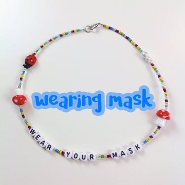 Wearing Mask Beaded Choker | Fruity Orchard Jewelry 