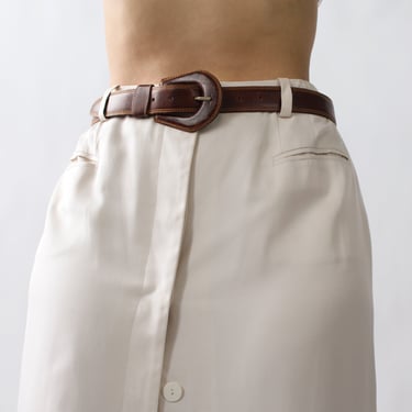 Vintage Mahogany Leather Belt