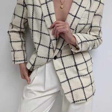 90s DKNY Bouclé Wool Blazer