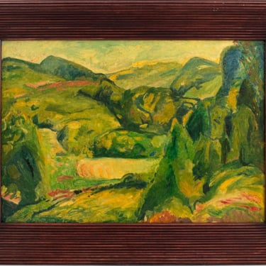 Alfred Henry Maurer &quot;Fauve Landscape&quot; Oil on Board