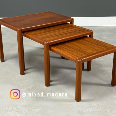 Danish Modern Teak Nesting End Tables - set of 3 