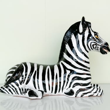 Charming Terracotta Zebra Statue