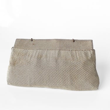 1940s Whiting and Davis Ivory Chain Mesh Handbag