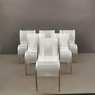 1 of 6 dining chair FPE Ron Arad for Kartell, made in Italy, Space Age Chair, Very modern chair 